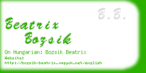 beatrix bozsik business card